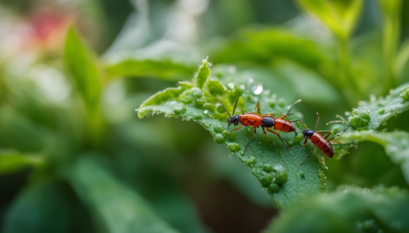 Aphids infest garden plant with various leaves, faces, and outfits. Aphids infest garden plant with various leaves, faces, and outfits.