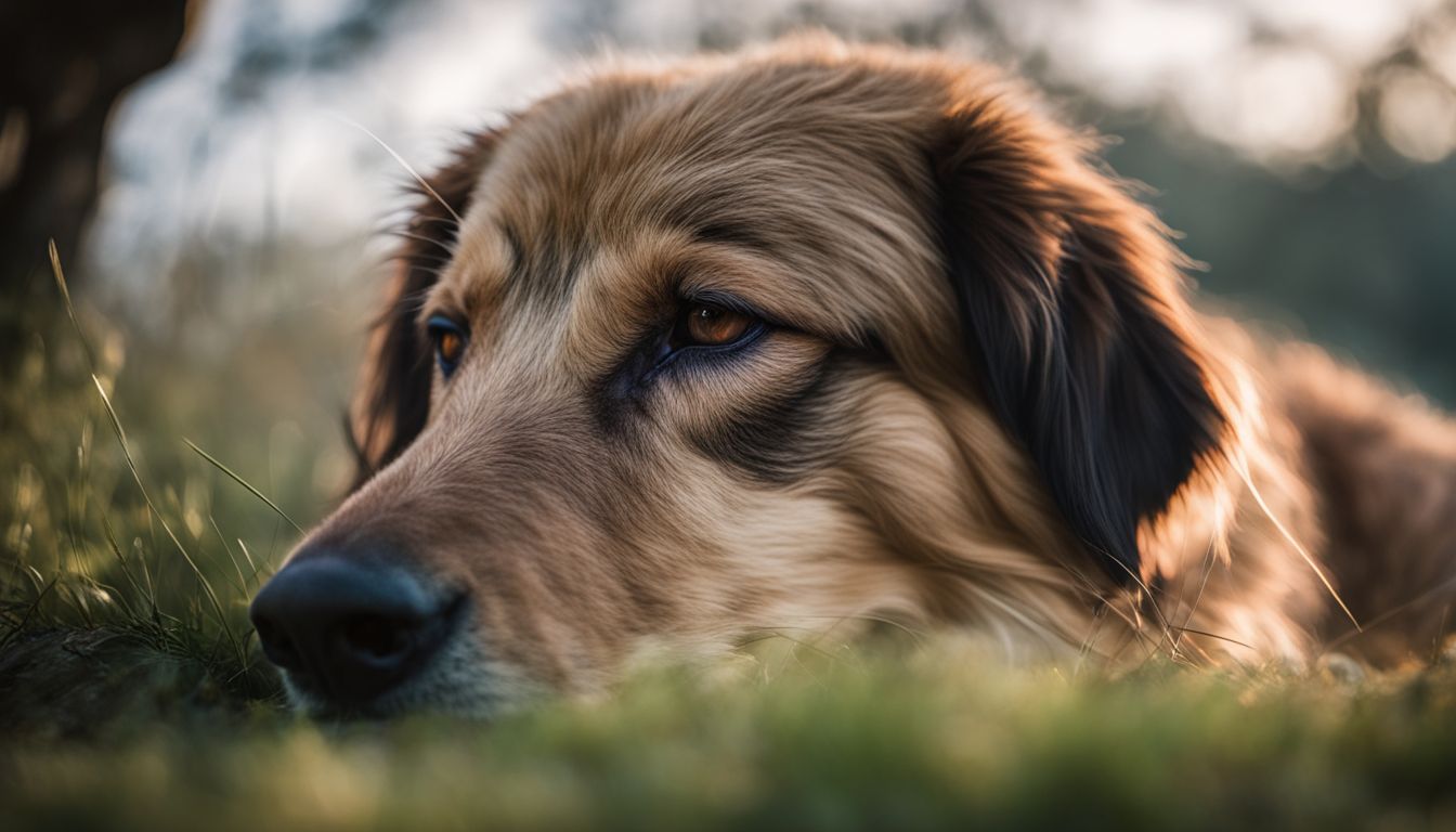 A close-up photo of a wounded animal in a natural setting. A close-up photo of a wounded animal in a natural setting.